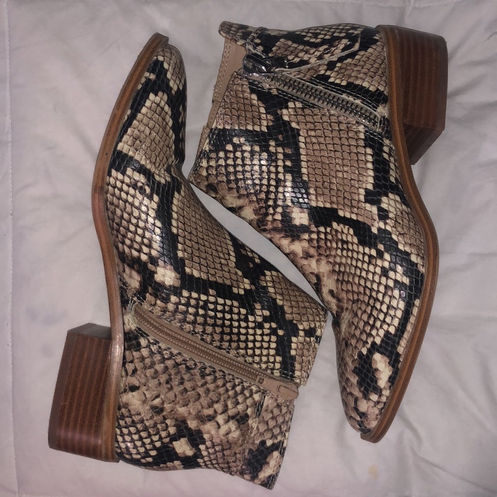 Aldo Revavia Snakeskin Pattern Ankle Heeled Booties 7
